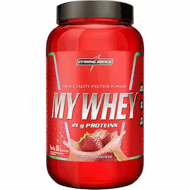 Whey Protein Integralmédica My Whey Shake de Morango 900g